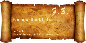 Faragó Bertilla névjegykártya
